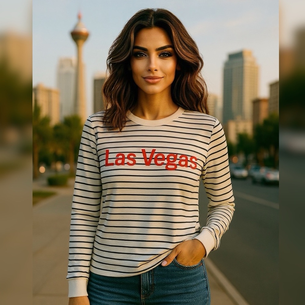 Las Vegas Long Sleeve Tee, Medium